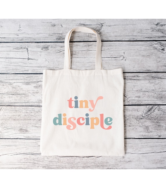 Kids Tote Bag, Christian Kids Gifts, Mass Bag, Catholic Kids Christian Kids, Sunday School Bag, Tiny Disciple, Kids Church Bag, Baptism GIft