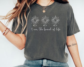 Bread of Life Catholic Shirt, Eucharist Shirt, Monstrance Shirt, Catholic Gift, Catholic Women Shirt, RCIA Gift, Catholic Apparel