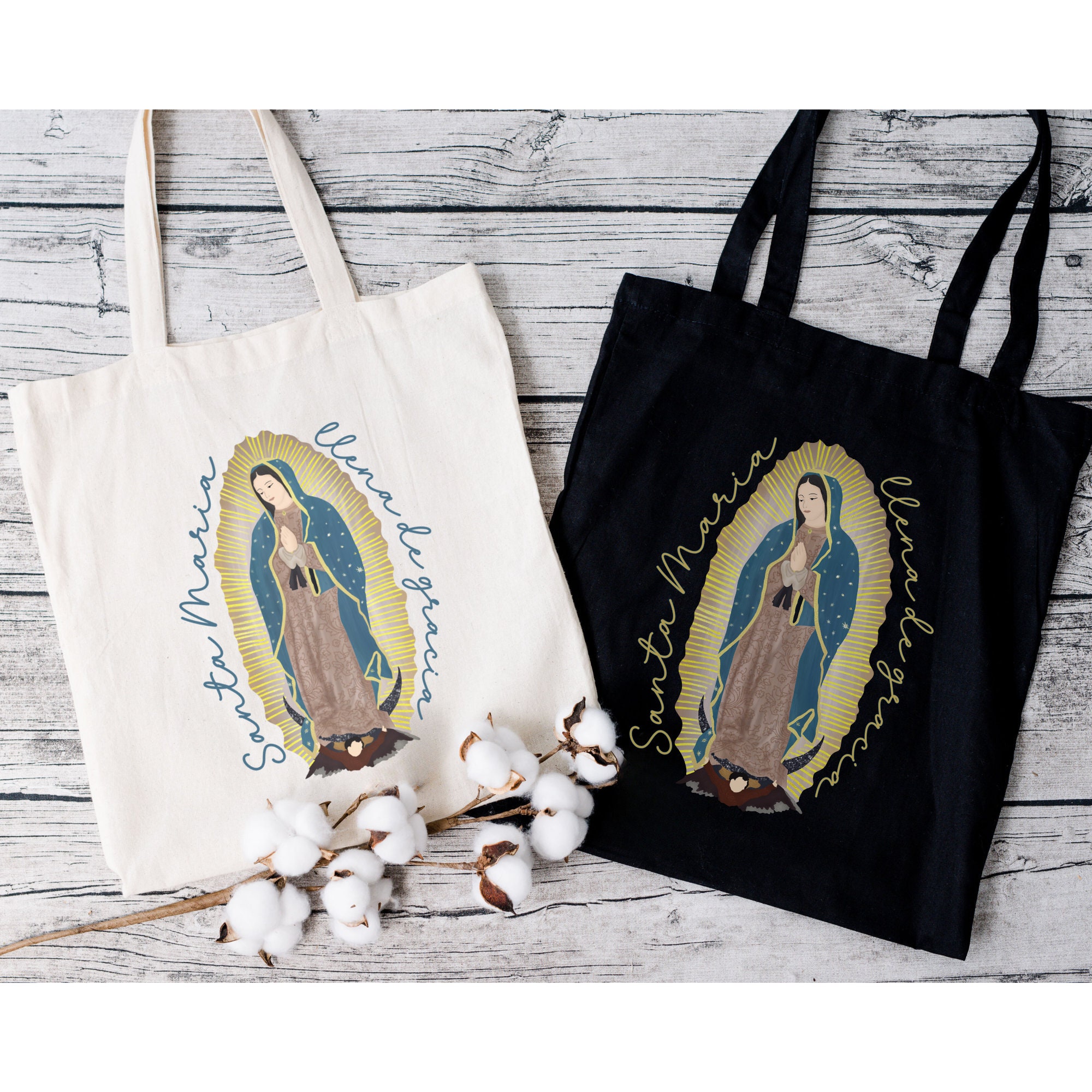 Our Lady of Guadalupe Tote Bag, Virgen De Guadalupe, Catholic Bag ...