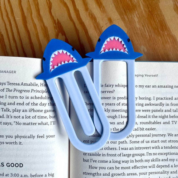 Peek-a-boo Shark Bookmark | Peeking Shark Bookmark | Cute Shark Bookmark | Animal Bookmark | Gift for Sharklovers | Gift for Readers