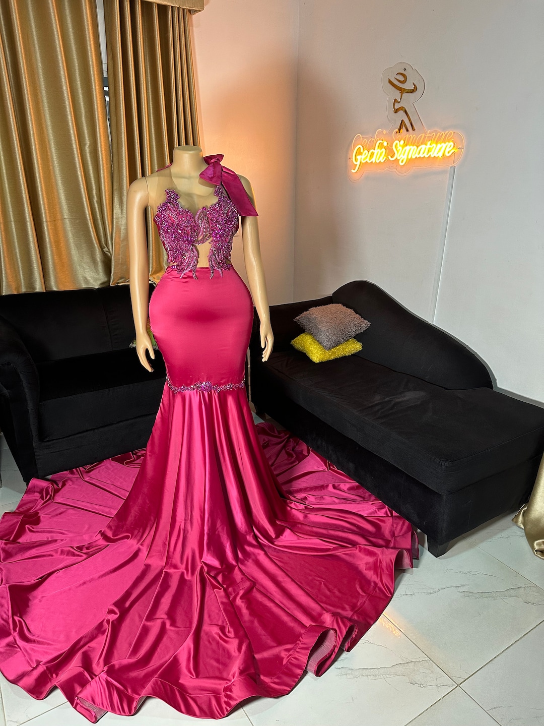 Karmen Dress Fuchsia Pink