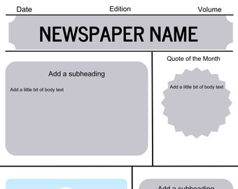 Family Newspaper Canva Template Canva Newspaper Template Homeschool Family Newspaper Canva Template Canva Newspaper Template Homeschool