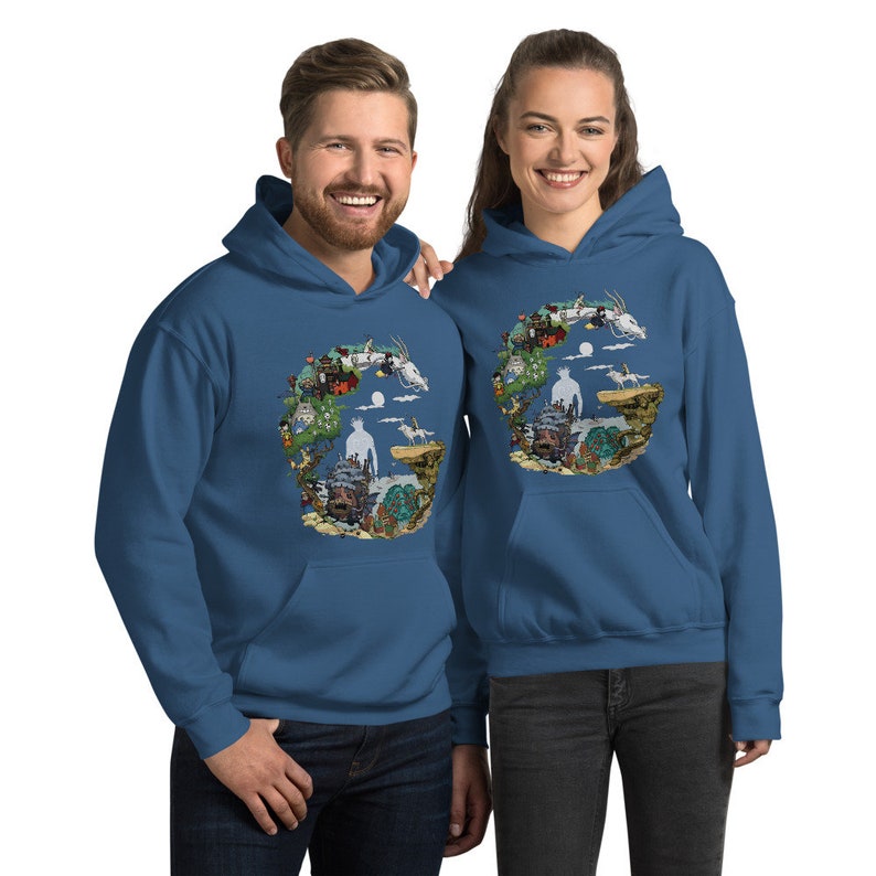 Studio Ghibli Inspired Hoodie Cozy Anime Fan Apparel for Casual Wear Perfect Otaku Gift, Ghibli Movie Merch, totoro image 7