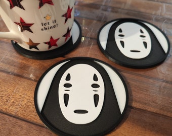 Sous verre Studio Ghibli, dessous de verre Studio Ghibli No face du film Le Voyage de Chihiro, sous-verre anime, cadeau