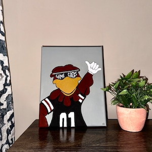 University of South Carolina Gamecocks mascot canvas painting