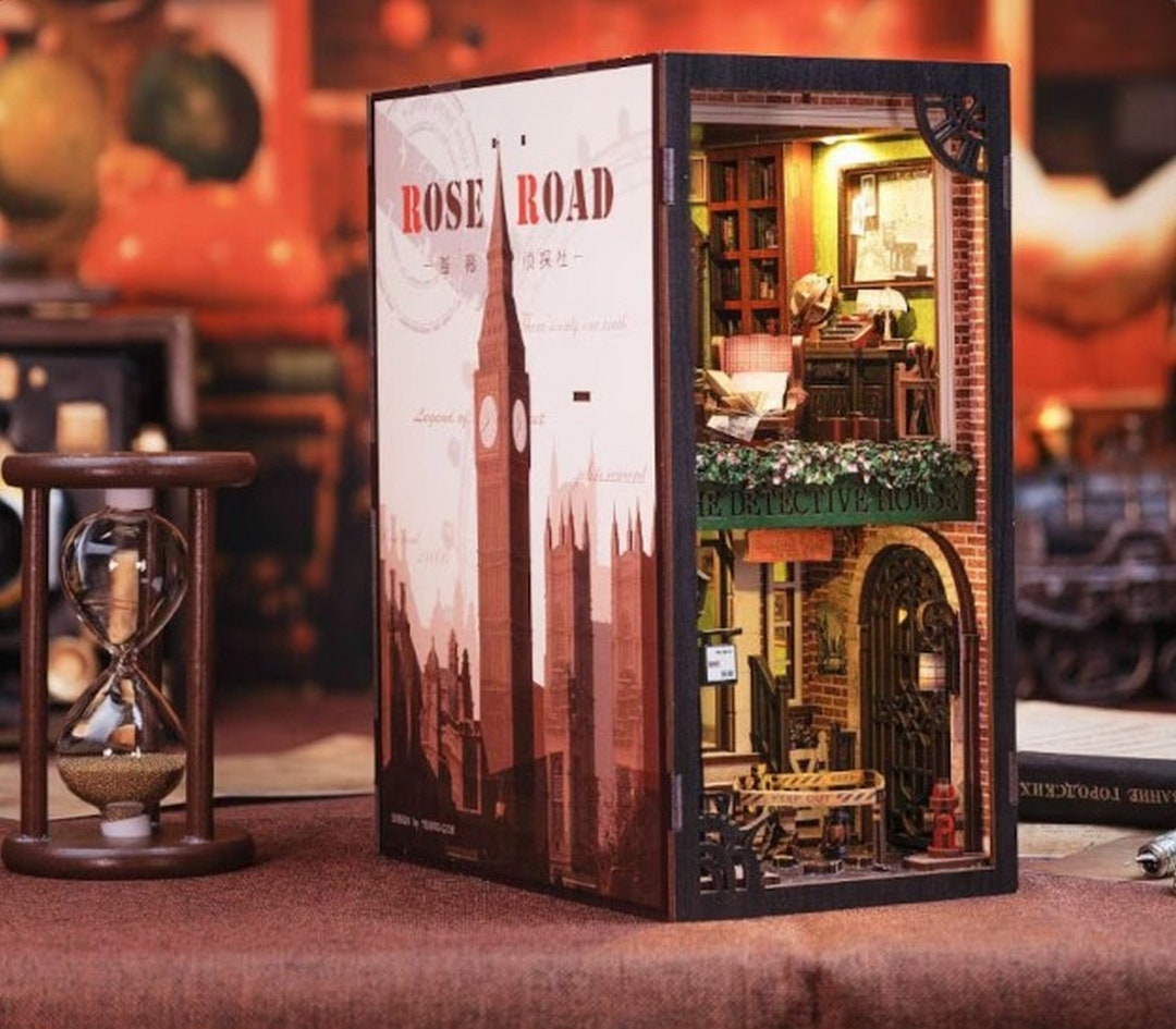 Bookshelf Insert Deco Collection Puzzle Wooden Bookend DIY Toy