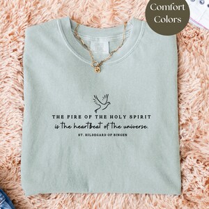 Catholic Saint Shirt for Women Gift,Saint Hildegard of Bingen Comfort Color shirt,Minimalist Catholic Saint TShirt Catholic Gifts For Women