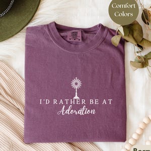 Catholic Adoration Shirt for Women Funny Catholic Gift Comfort Color Shirt Funny Catholic Shirt Minimalist Catholic Humor Tee Gift for Women