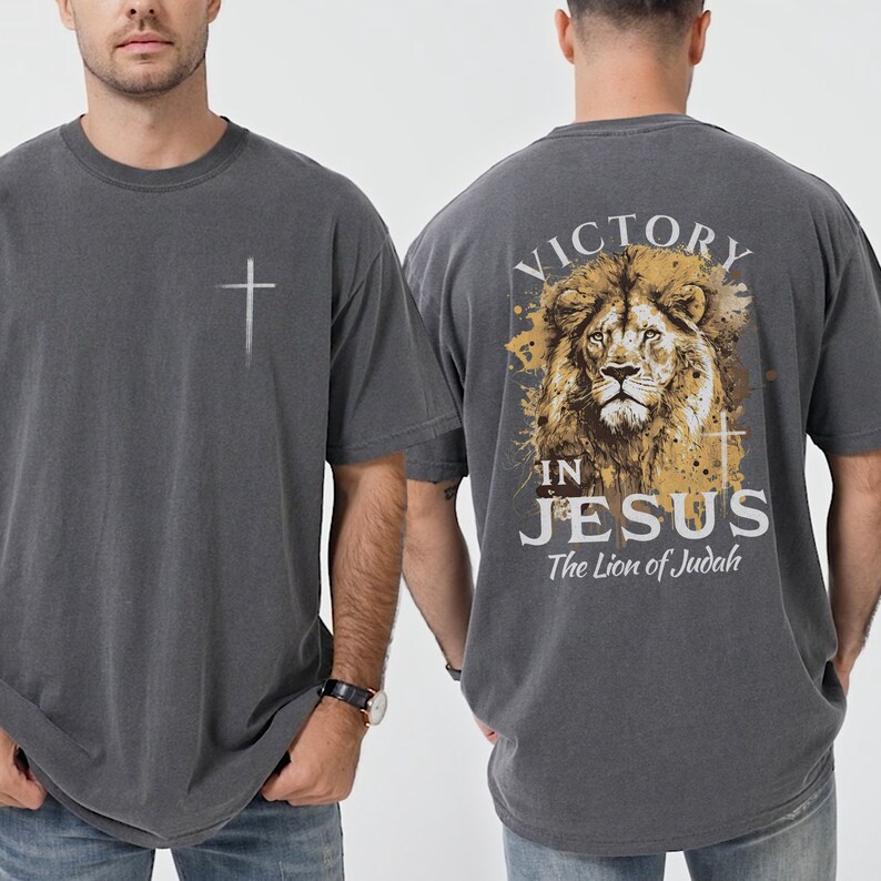 Lion of Judah Jesus Shirt,Pumpcover Shirt,Christianity Streetwear Oversized Gym Shirt,Religious Gift for Husband,Christian Lion Shirt Gifted