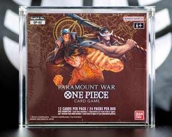 One Piece Card Game Booster Box Acrylic Case (OP02 & OP01 Blue Bottom)
