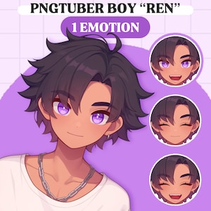 Cute PNGTuber Model | Anime Boy PNGTuber Premade Model | VeadoTube Model | Cute PNG Tuber Model | Vtuber Model, Reactive PNG, GIFTuber M01