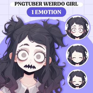 Cute PNGTuber Model | Weirdo Girl PNGTuber Premade Model | VeadoTube Model | Cute PNG Tuber Model | Vtuber Model, Reactive PNG, GIFTuber