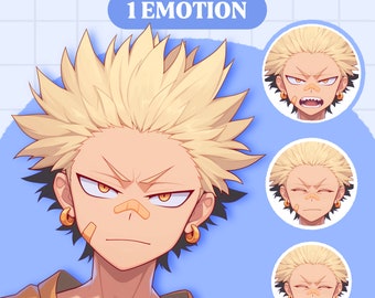 Lindo modelo PNGTuber / Anime Boy PNGTuber Modelo prefabricado / Modelo VeadoTube / Lindo modelo PNG Tuber / Modelo Vtuber, PNG reactivo, GIFTuber