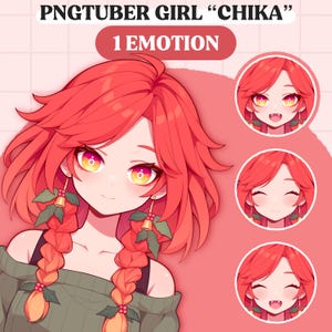 Cute PNGTuber Model | Anime Girl PNGTuber Premade Model | VeadoTube Model | Cute PNG Tuber Model | Vtuber Model, Reactive PNG, GIFTuber F12