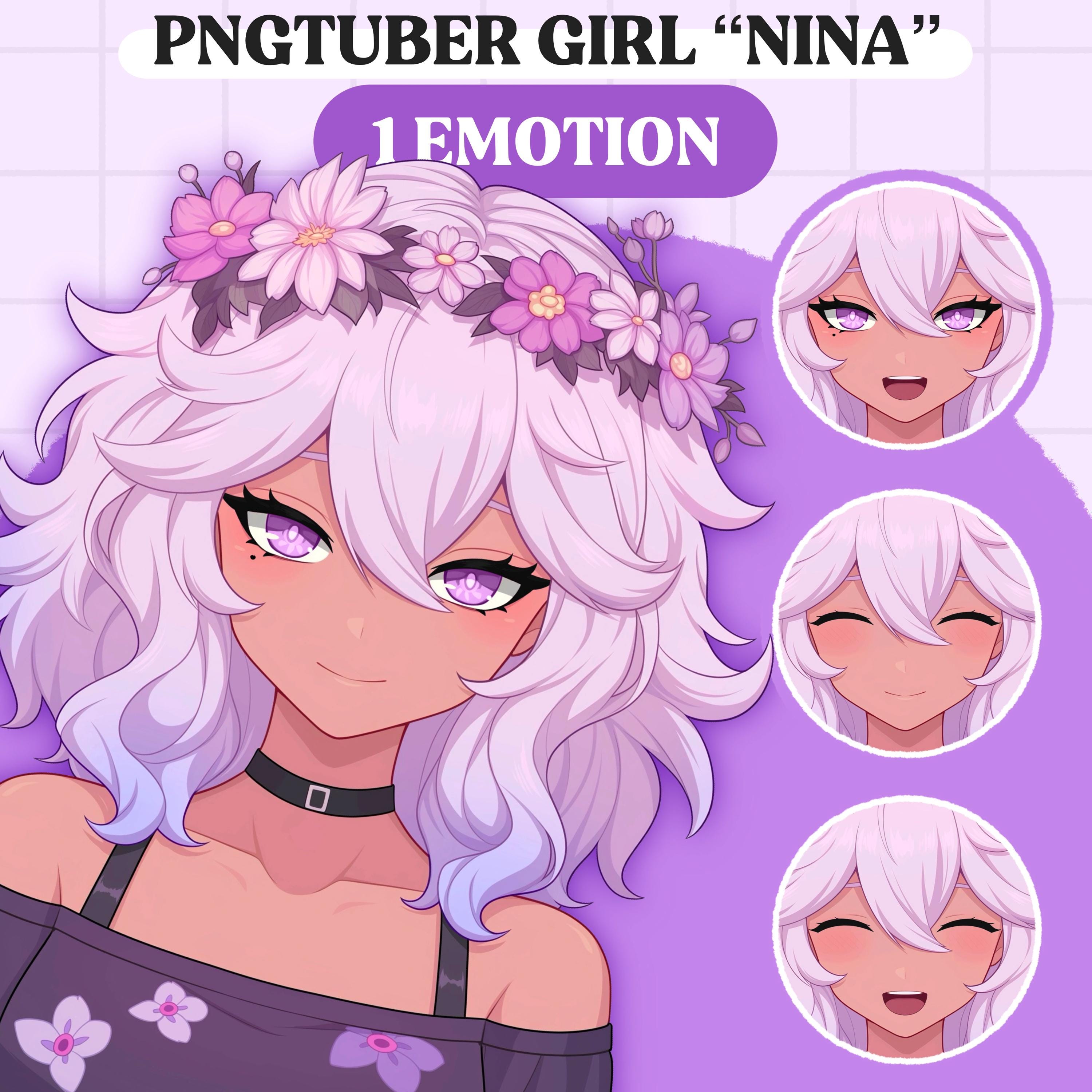 Cute PNGTuber Model | Anime Girl PNGTuber Premade Model | VeadoTube Model | Cute PNG Tuber Model | Vtuber Model, Reactive PNG, GIFTuber F16