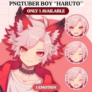 Cute PNGTuber Model | Anime Boy PNGTuber Premade Model | VeadoTube Model | Cute PNG Tuber Model | Vtuber Model, Reactive PNG, GIFTuber E03