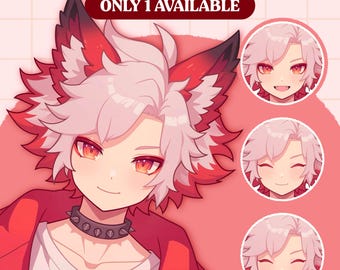Leuk pngTuber-model | Anime jongen premade pngTuber-model | VeadoTube-model | Leuk png-knolmodel | Vtuber-model, reactief png-bestand, GIFTuber E03