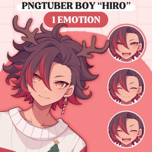 Cute PNGTuber Model | Anime Boy PNGTuber Premade Model | VeadoTube Model | Cute PNG Tuber Model | Vtuber Model, Reactive PNG, GIFTuber M06