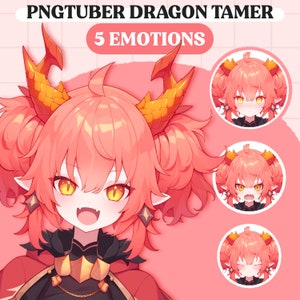 Cute PNGTuber Model | Dragon Girl PNGTuber Premade Model | VeadoTube Model | Cute PNG Tuber Model | Vtuber Model, Reactive PNG, GIFTuber