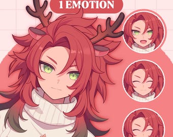 Leuk pngTuber-model | Anime jongen premade pngTuber-model | VeadoTube-model | Leuk png-knolmodel | Vtuber-model, reactief png-bestand, GIFTuber M07
