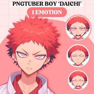 Cute PNGTuber Model | Anime Boy PNGTuber Premade Model | VeadoTube Model | Cute PNG Tuber Model | Vtuber Model, Reactive PNG, GIFTuber