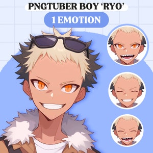 Cute PNGTuber Model | Anime Boy PNGTuber Premade Model | VeadoTube Model | Cute PNG Tuber Model | Vtuber Model, Reactive PNG, GIFTuber
