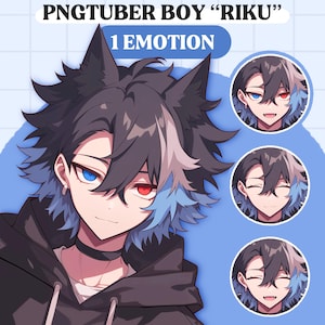 Cute PNGTuber Model | Anime Boy PNGTuber Premade Model | VeadoTube Model | Cute PNG Tuber Model | Vtuber Model, Reactive PNG, GIFTuber M02
