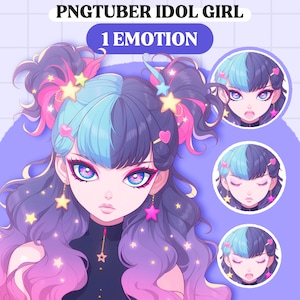 Leuk pngTuber-model | Idoolmeisje kant-en-klaar pngTuber-model | VeadoTube-model | Leuk png-knolmodel | Vtuber-model, reactief png-bestand, GIFTuber