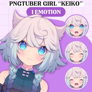 Leuk pngTuber-model | Premade anime-meisje pngTuber-model | VeadoTube-model | Leuk png-knolmodel | Vtuber-model, reactief png-bestand, GIFTuber F05