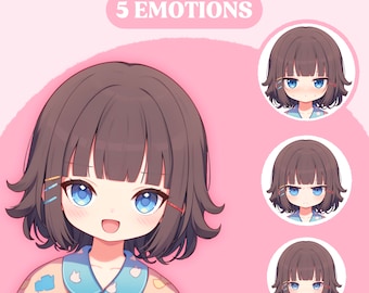 PNGTuber Model | Chibi Sleepy Girl PNGTuber Premade Model | Chibi PNG Tuber Asset | Cute PNGTuber Model | Vtuber Assets, VeadoTube Model