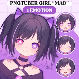 Cute PNGTuber Model | Anime Girl PNGTuber Premade Model | VeadoTube Model | Cute PNG Tuber Model | Vtuber Model, Reactive PNG, GIFTuber F08