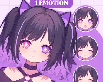 Cute PNGTuber Model | Anime Girl PNGTuber Premade Model | VeadoTube Model | Cute PNG Tuber Model | Vtuber Model, Reactive PNG, GIFTuber F08