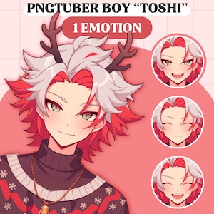 Cute PNGTuber Model | Anime Boy PNGTuber Premade Model | VeadoTube Model | Cute PNG Tuber Model | Vtuber Model, Reactive PNG, GIFTuber M03