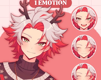 Leuk pngTuber-model | Anime jongen premade pngTuber-model | VeadoTube-model | Leuk png-knolmodel | Vtuber-model, reactief png-bestand, GIFTuber M03