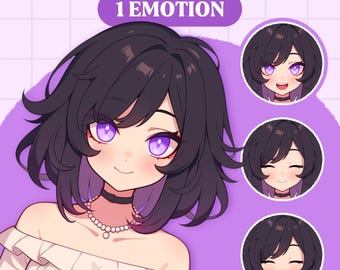 Cute PNGTuber Model | Anime Girl PNGTuber Premade Model | VeadoTube Model | Cute PNG Tuber Model | Vtuber Model, Reactive PNG, GIFTuber F01