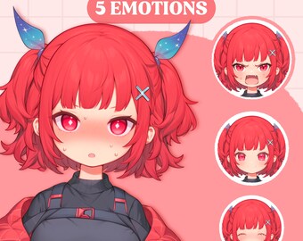 PNGTuber Model | Chibi Cute Girl PNGTuber Premade Model | Chibi PNG Tuber Asset | Cute PNGTuber Model | Vtuber Assets, VeadoTube Model