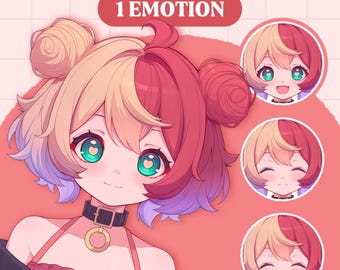 Cute PNGTuber Model | Anime Girl PNGTuber Premade Model | VeadoTube Model | Cute PNG Tuber Model | Vtuber Model, Reactive PNG, GIFTuber F04