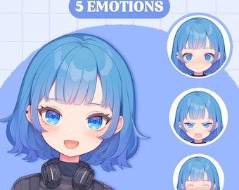 PNGTuber Model | Chibi Cute Girl PNGTuber Premade Model | Chibi PNG Tuber Asset | Cute PNGTuber Model | Vtuber Assets, VeadoTube Model