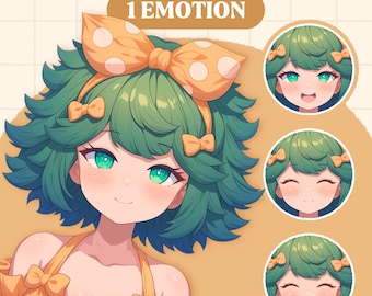 Cute PNGTuber Model | Anime Girl PNGTuber Premade Model | VeadoTube Model | Cute PNG Tuber Model | Vtuber Model, Reactive PNG, GIFTuber F03