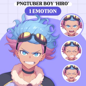 Cute PNGTuber Model | Anime Boy PNGTuber Premade Model | VeadoTube Model | Cute PNG Tuber Model | Vtuber Model, Reactive PNG, GIFTuber