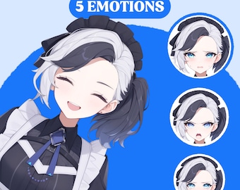 PNGTuber Model | Maid Girl PNGTuber Premade Model | Anime PNG Tuber Assets | Vtuber Model | Vtuber Assets | Veadotube Model | GIFTuber