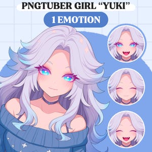 Cute PNGTuber Model | Anime Girl PNGTuber Premade Model | VeadoTube Model | Cute PNG Tuber Model | Vtuber Model, Reactive PNG, GIFTuber F15