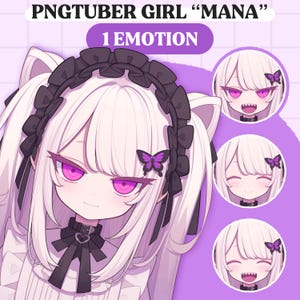 Cute PNGTuber Model | Anime Girl PNGTuber Premade Model | VeadoTube Model | Cute PNG Tuber Model | Vtuber Model, Reactive PNG, GIFTuber F07