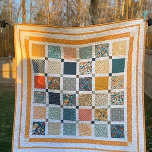 Sugar Cubes | Baby-sized Quilt | handmade quilt for sale | adventure quilt | modern heirloom