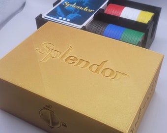 Estuche/organizador de juego Splendor con cerradura. ¡Reglas incluidas!