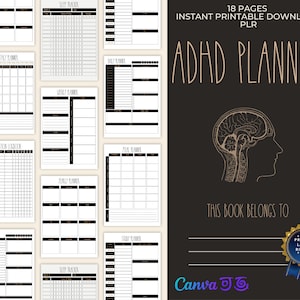 ADHD Planner.  PLR.  Master Resell Rights.  Digital Marketing.