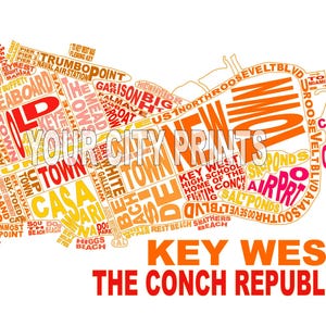 Carte des mots de Key West