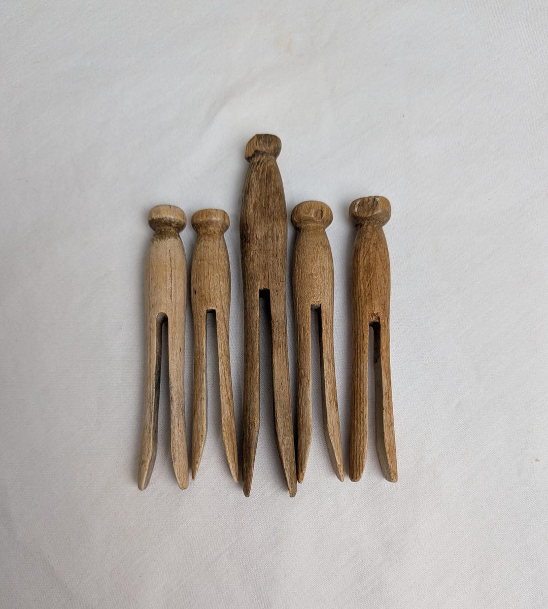 Vintage Wooden Clothespins, 5-clothespins - Etsy