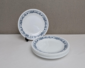 Vintage Corelle Old Town Blue Onion Bread Butter Dessert Plates, 6 3/4"