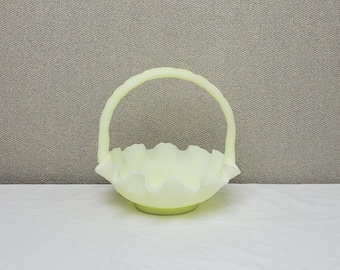 Yellow Custard Glass Fenton 